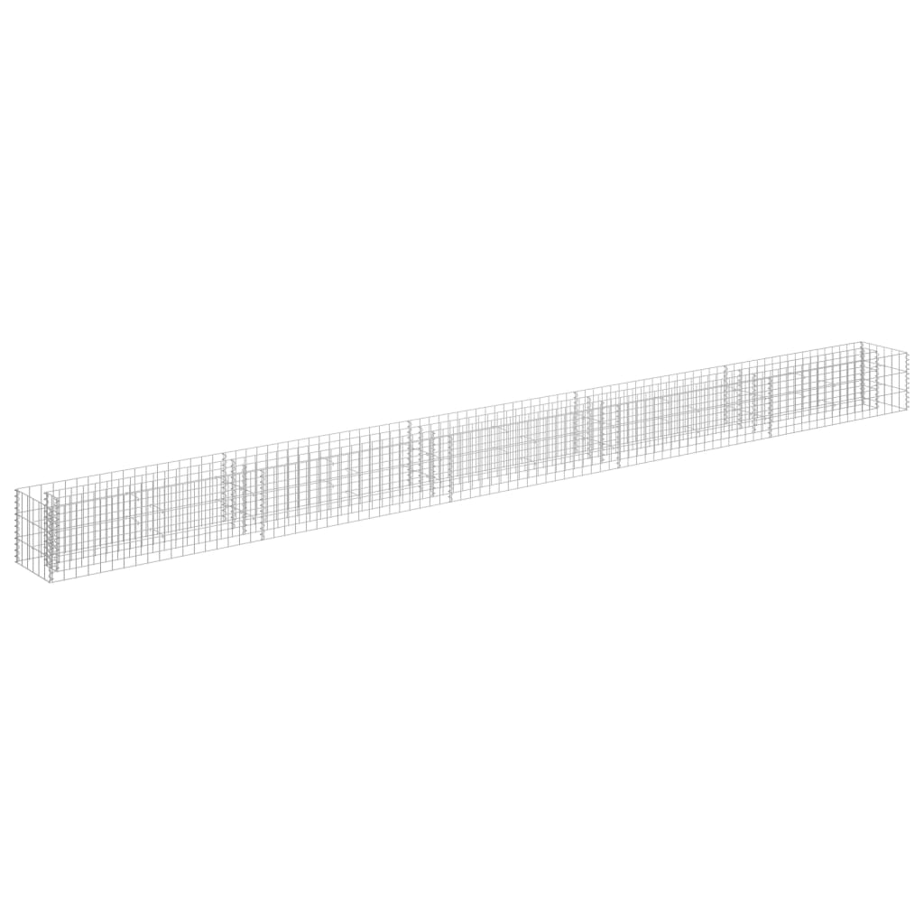 Vidaxl raised gabion planter 450x30x30 cm galvanized steel