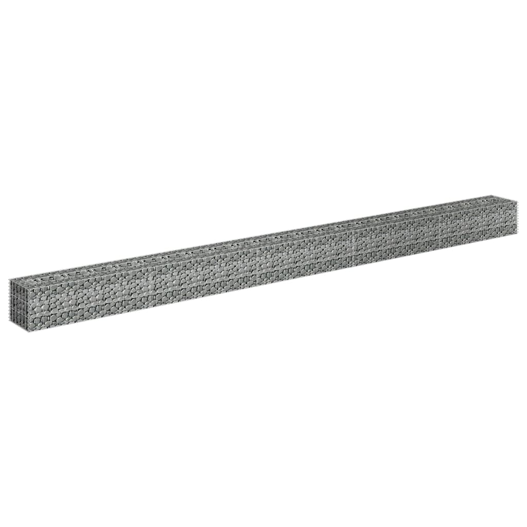 Vidaxl raised gabion planter 450x30x30 cm galvanized steel