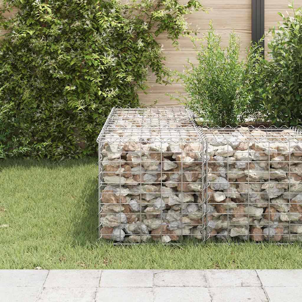 Vidaxl gabion planter raised cube 50x50x50 cm steel wire