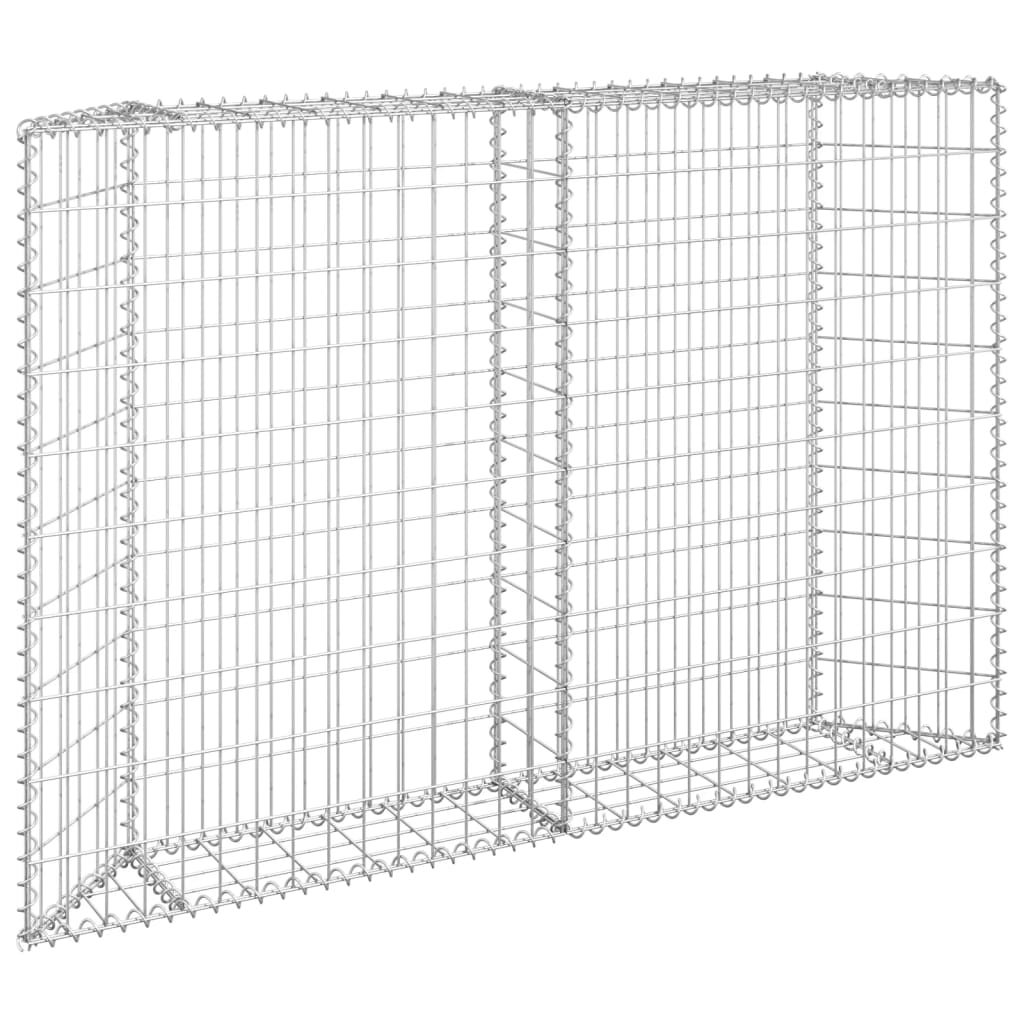 Vidaxl Gabion Pianificazione del secchio trapezio 150x20x100 cm in acciaio zincato