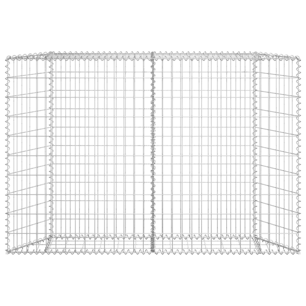 Vidaxl Gabion Pianificazione del secchio trapezio 150x20x100 cm in acciaio zincato