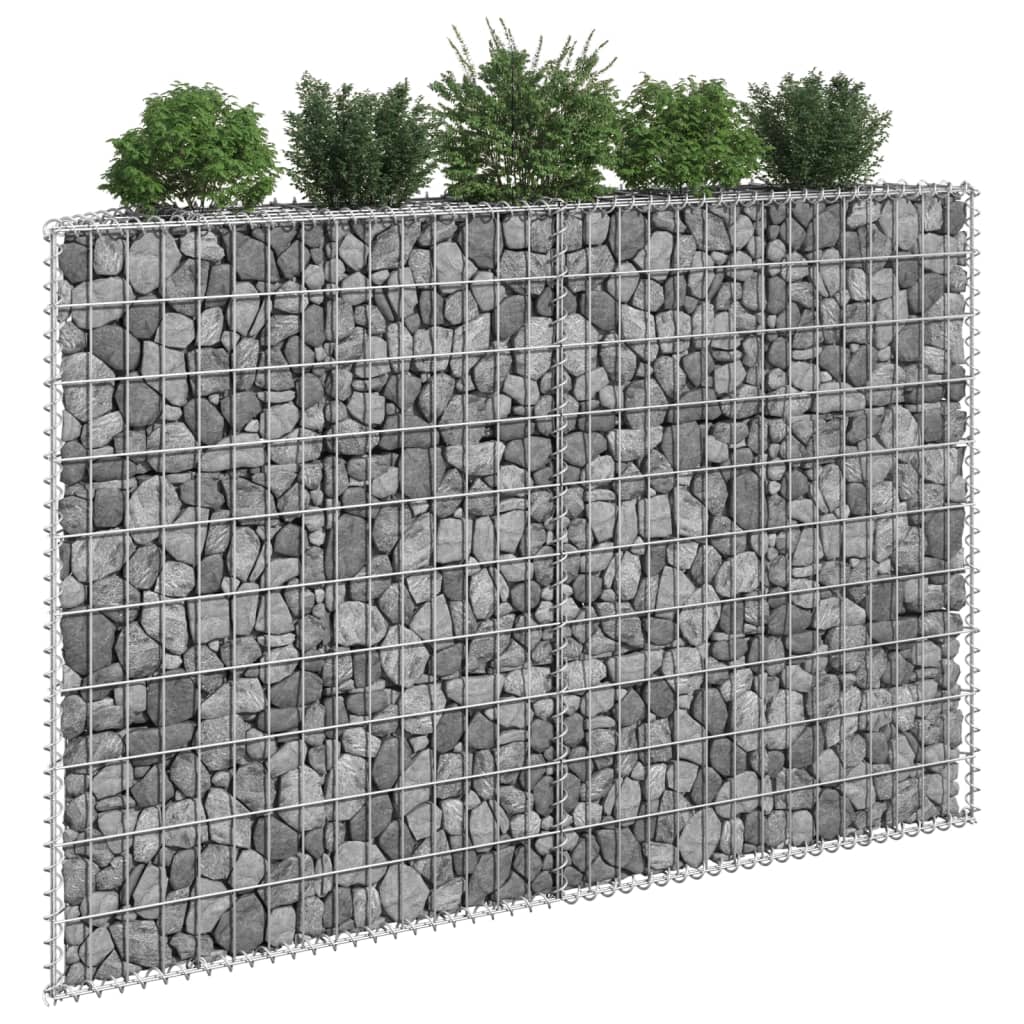 Vidaxl Gabion Pianificazione del secchio trapezio 150x20x100 cm in acciaio zincato