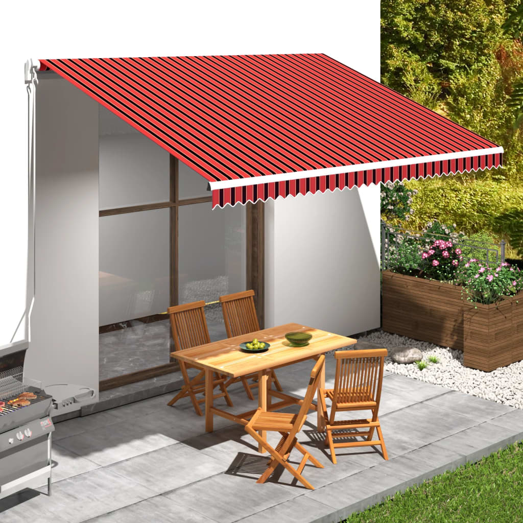 Vidaxl Laifeldeek 450x300 cm płótno pomarańczowe i brązowe
