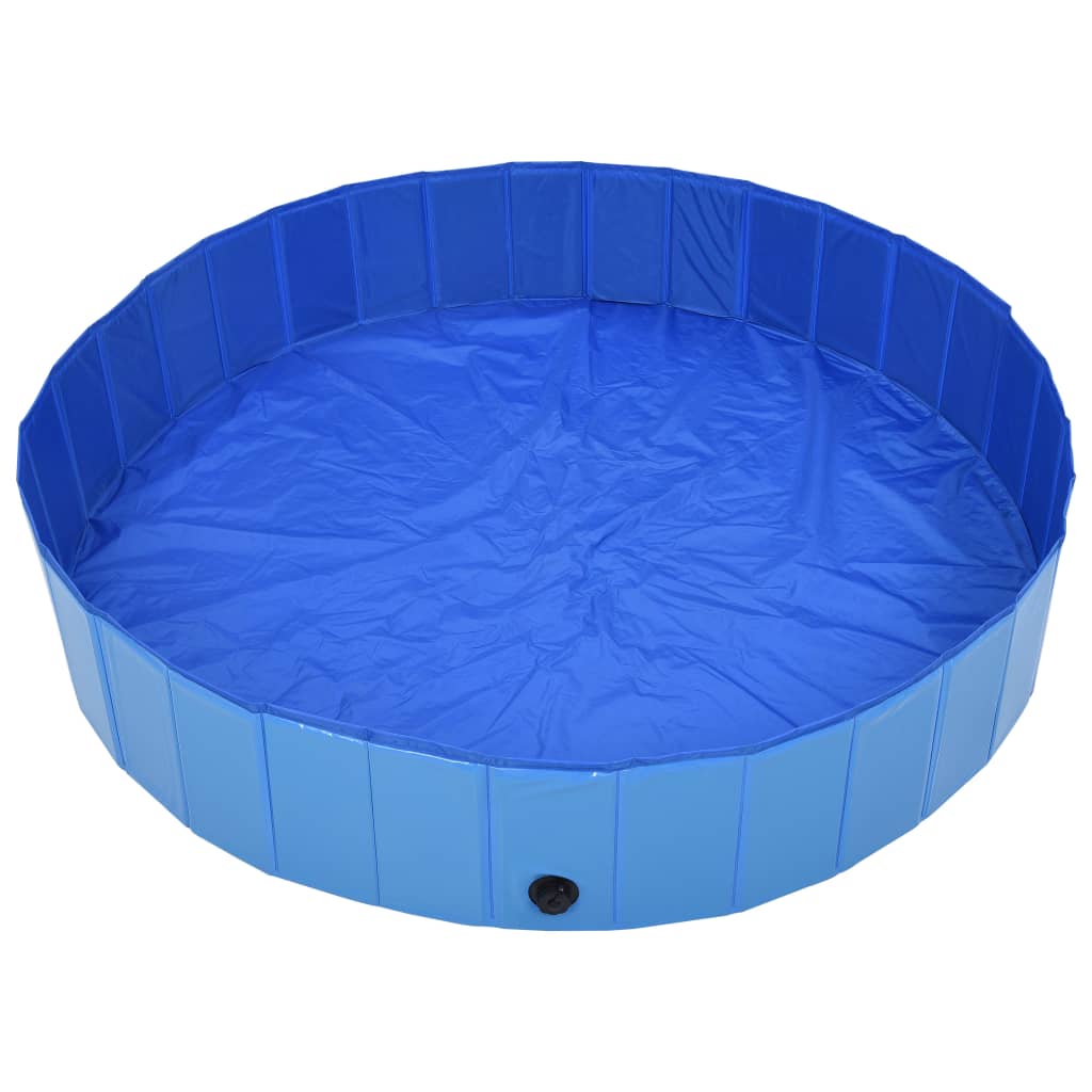 Bidaxl Dog Swimming Pool Collapsible 160x30 cm PVC Blue