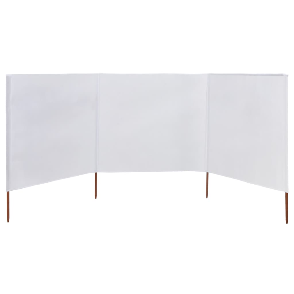 VIDAXL SHERSHIELD 3 PANELE 400X80 CM Tkaninowy piasek biały