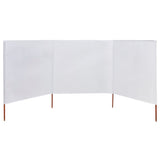 VIDAXL SHERSHIELD 3 PANELE 400X80 CM Tkaninowy piasek biały