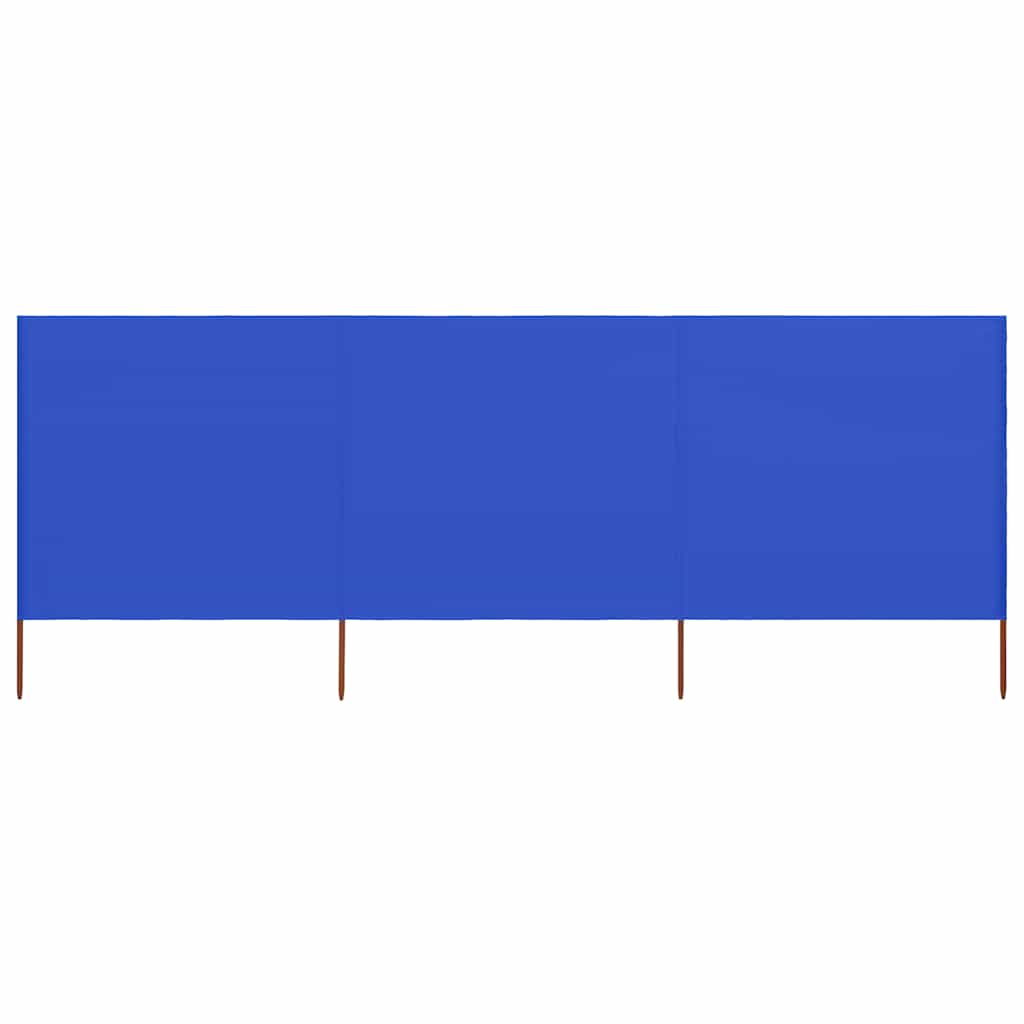 VidaXL Windshield 3 panels 400x120 cm fabric azure blue