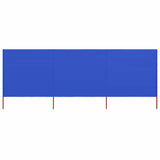 VidaXL Windshield 3 panels 400x120 cm fabric azure blue