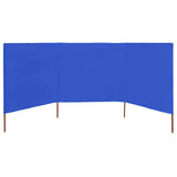 VidaXL Windshield 3 panels 400x120 cm fabric azure blue