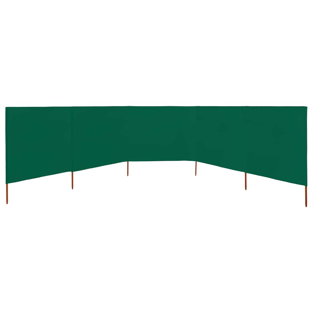 VidaXL Windshield 5 panels 600x120 cm fabric green