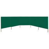 VidaXL Windshield 5 panels 600x120 cm fabric green