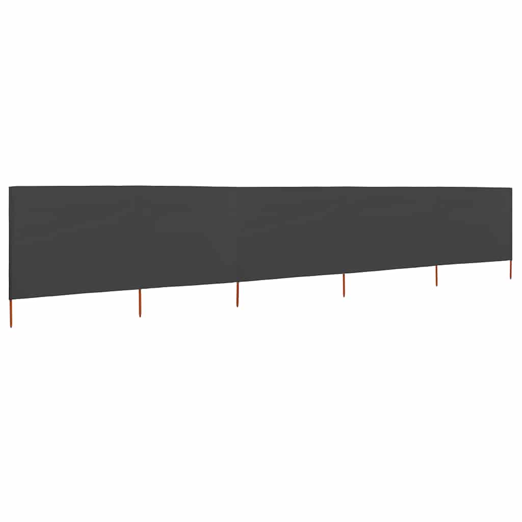Vidaxl čelní sklo 5 panelů 600x120 cm antracit látky