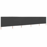 Vidaxl čelní sklo 5 panelů 600x120 cm antracit látky