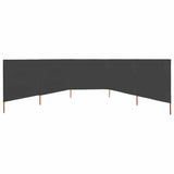 Vidaxl čelní sklo 5 panelů 600x120 cm antracit látky