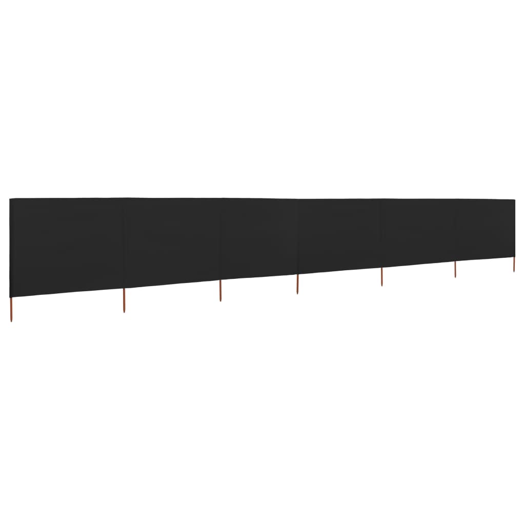 Parabrisas Vidaxl 6 paneles 800x80 cm de tela negra