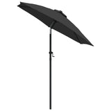 Vidaxl Parasol 200x224 cm de aluminio antracita