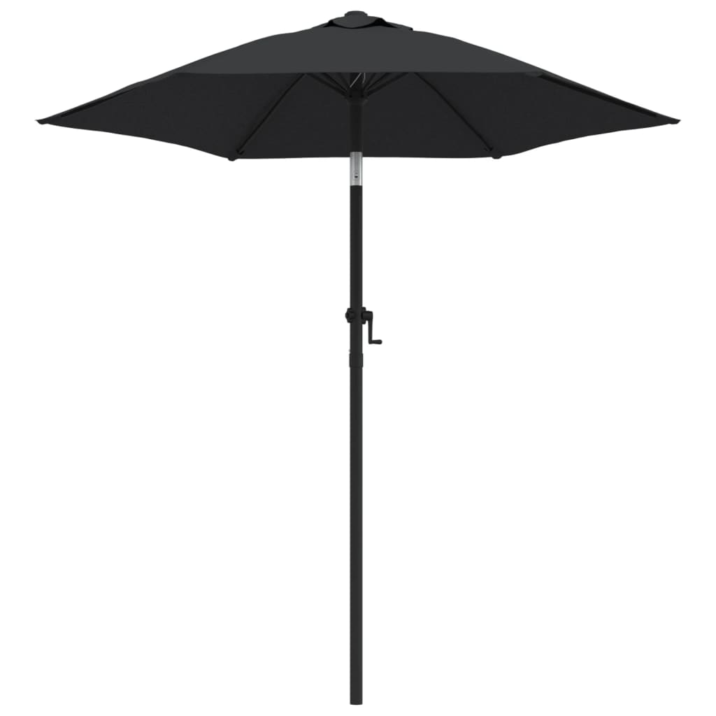 Vidaxl Parasol 200x224 cm de aluminio negro