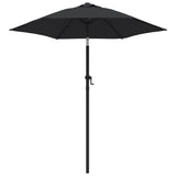 Vidaxl Parasol 200x224 cm de aluminio negro