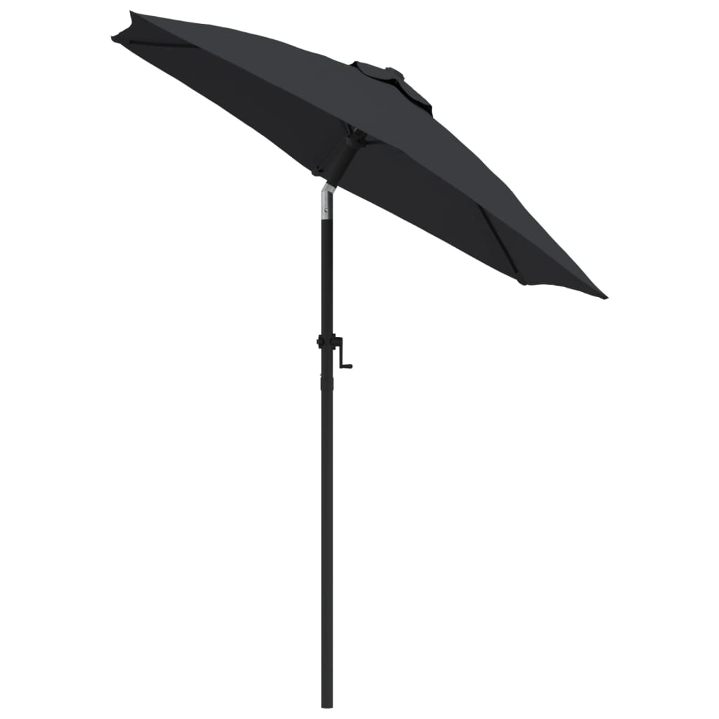 Vidaxl Parasol 200x224 cm de aluminio negro