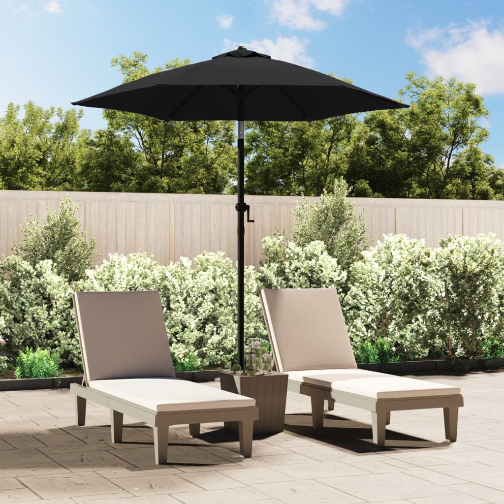 Vidaxl Parasol 200x224 cm de aluminio negro