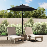 Vidaxl Parasol 200x224 cm de aluminio negro