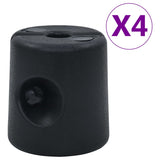 Vidaxl Arbor vægt 4 st pe sort