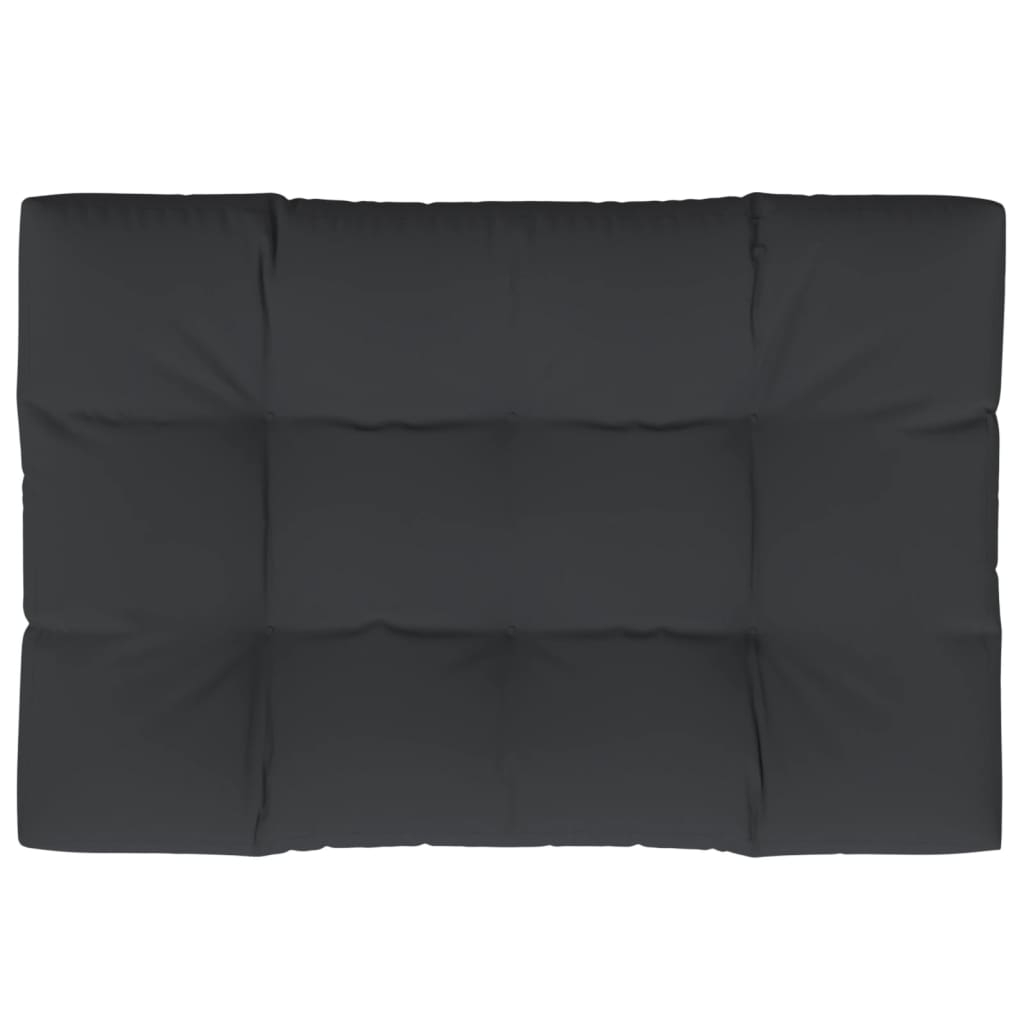 Almofada de paletes vidaxl 120x80x12 cm de tecido preto