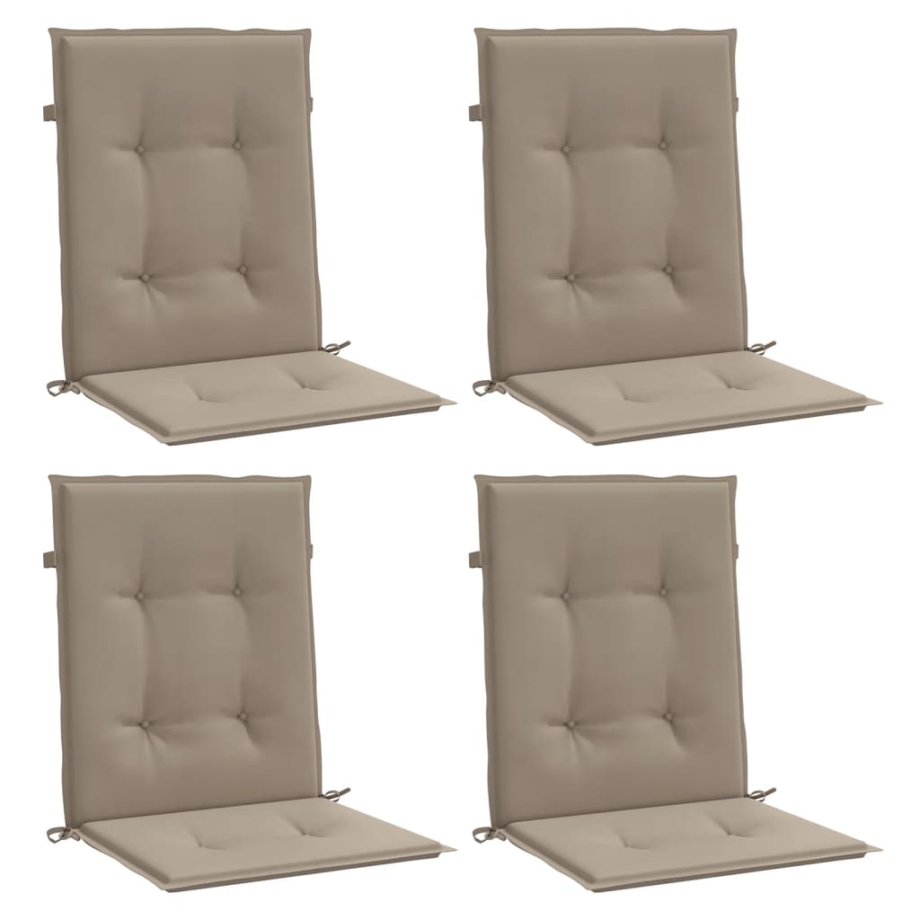 Vidaxl Garden chair cushions Low back 4 pcs 100x50x3 cm Oxford fabric taupe