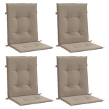 Vidaxl Garden chair cushions Low back 4 pcs 100x50x3 cm Oxford fabric taupe