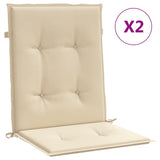 VidaXL Garden chair cushions Low back 2 st 100x50x3 cm Oxford fabric beige