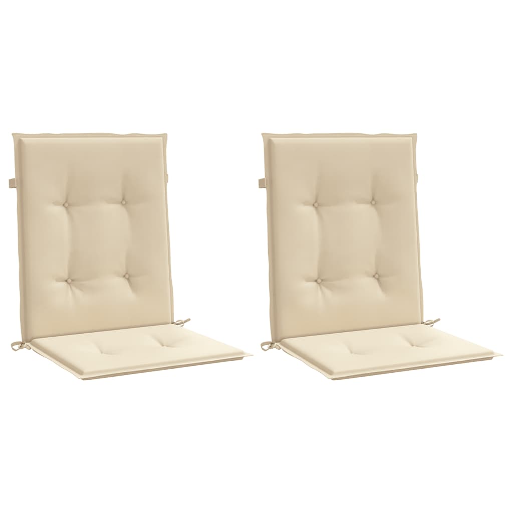 VidaXL Garden chair cushions Low back 2 st 100x50x3 cm Oxford fabric beige