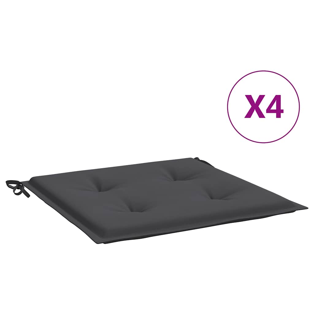 Vidaxl Garden Stol Puder 4 PCS 40x40x4 cm Oxford Stof Anthracite -farvet farver