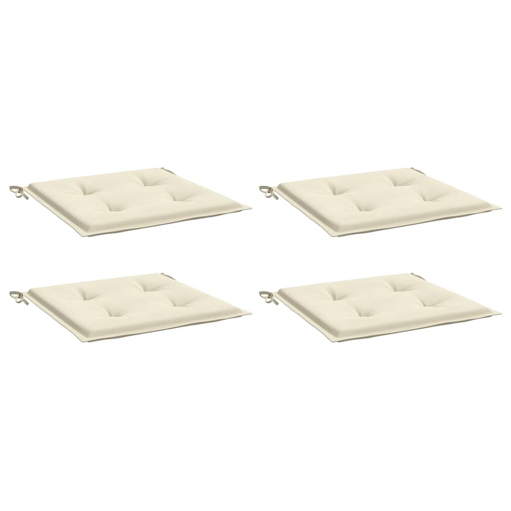 Vidaxl Garden Chair Cudions 4 st 40x40x4 cm oxford tyg crème -färgad