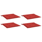 Vidaxl Garden chair cushions 4 pcs 40x40x4 cm Oxford fabric red