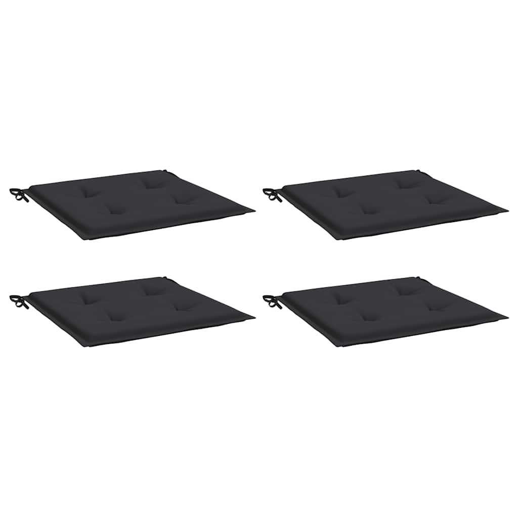 Vidaxl Garden Stol Puder 4 ST 40X40X3 CM Oxford Stof sort sort
