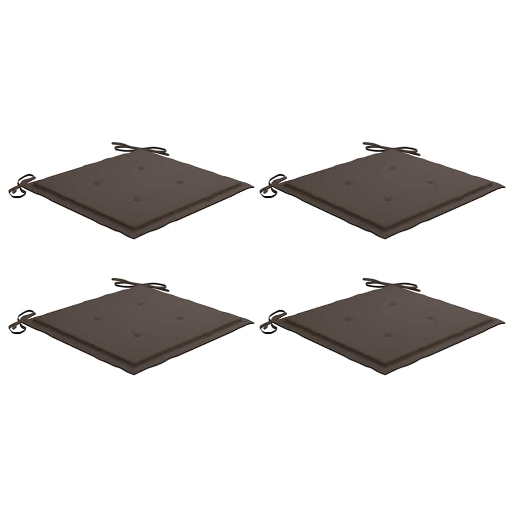 Vidaxl Garden Cushions 4 PCS 40x40x4 cm Tessuto Oxford Taupe