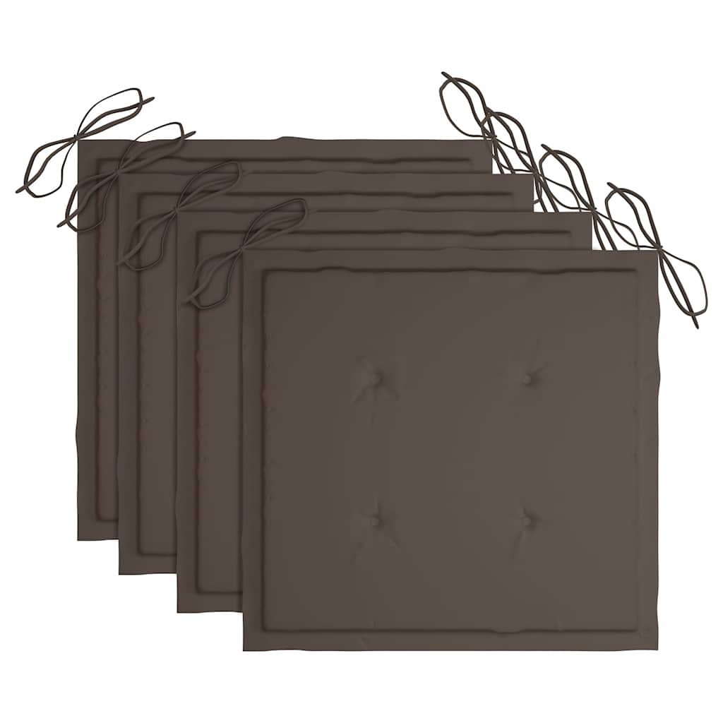 Vidaxl Garden Cushions 4 PCS 40x40x4 cm Tessuto Oxford Taupe
