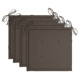 Vidaxl Garden Cushions 4 PCS 40x40x4 cm Tessuto Oxford Taupe
