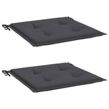Cojines de silla de jardín Vidaxl 2 st 50x50x4 cm oxford tela antracita
