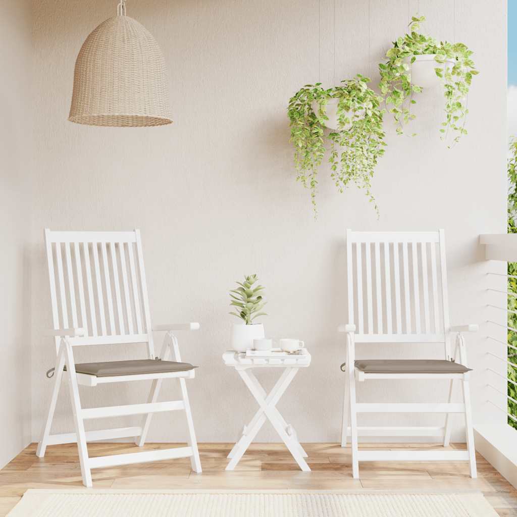 Cuscini da sedia da giardino Vidaxl 2 St 50x50x4 cm tessuto taupe