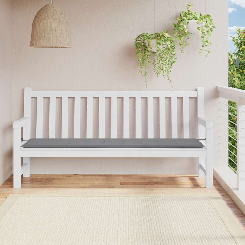 Vidaxl Garden Bench polštář 200x50x4 cm oxfordská látka šedá