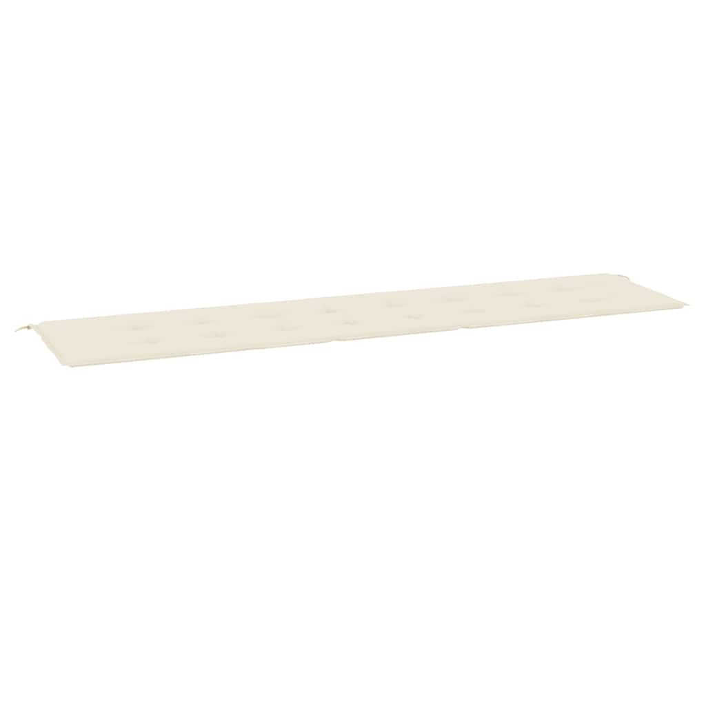 VidaXL Garden bench cushion 200x50x4 cm Oxford fabric cream -colored