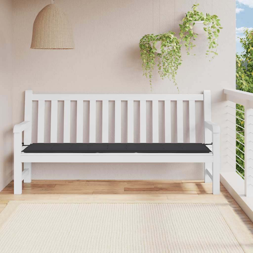 Vidaxl Garden Bench Poduszka 200x50x4 Cm Oxford Fabric Black