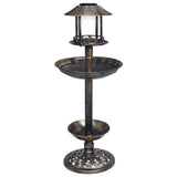 Vidaxl bird bath with solar LED lighting plastic