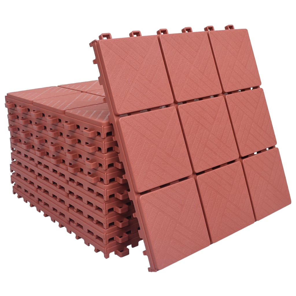 BIDAXL TERRASE TILES 10 st 30,5x30,5 cm plastrött