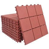 BIDAXL TERRASE TILES 10 st 30,5x30,5 cm plastrött