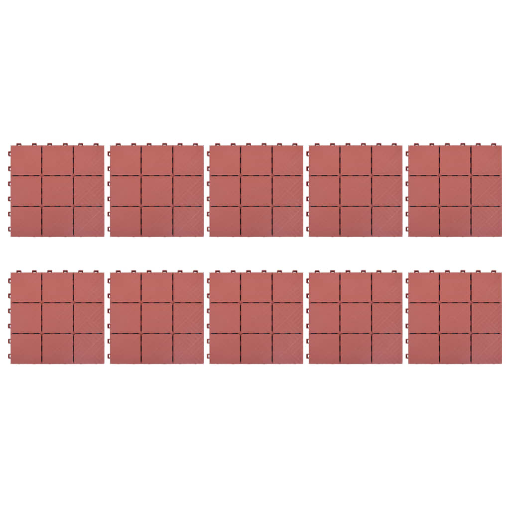 BIDAXL TERRASE TILES 10 st 30,5x30,5 cm plastrött