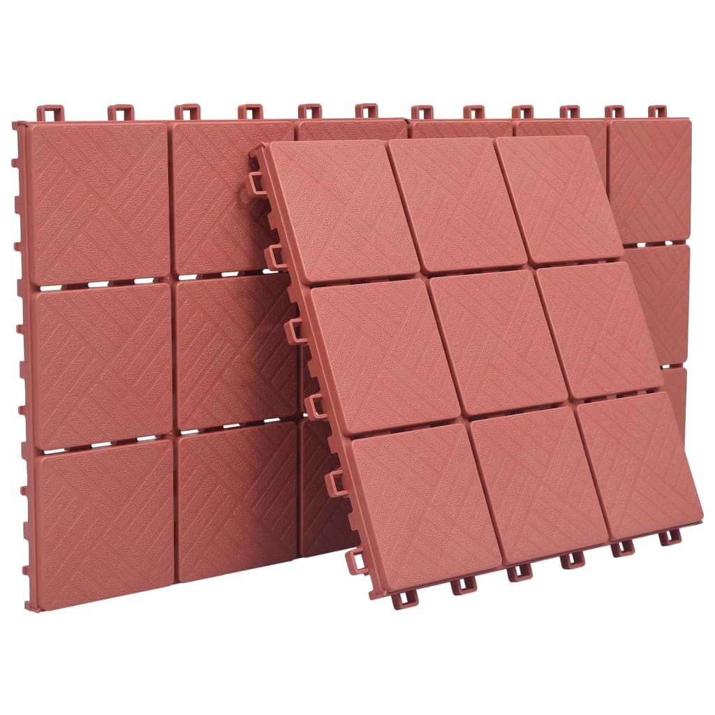 BIDAXL TERRASE TILES 10 st 30,5x30,5 cm plastrött