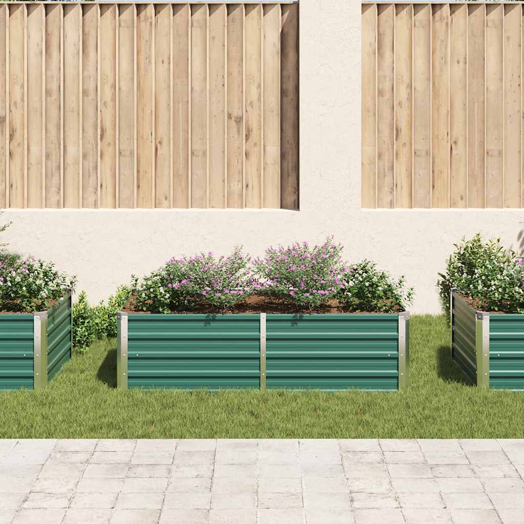 VidaXL Planter raised 160x80x45 cm galvanized steel green