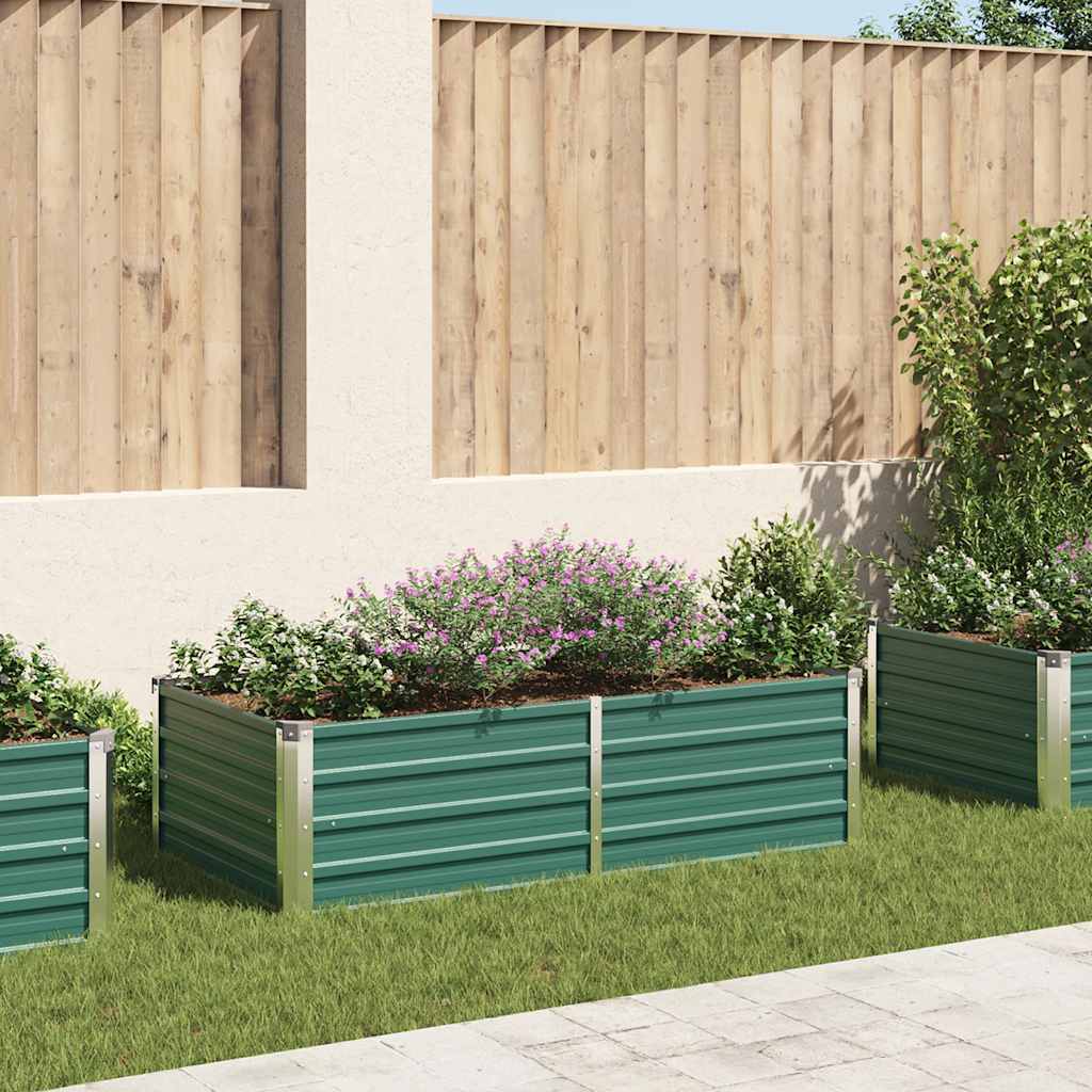 VidaXL Planter raised 160x80x45 cm galvanized steel green